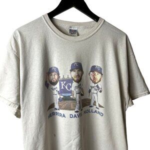 2014 Kansas Royals T Shirt Gray XL Extra Large MLB Players Baseball Sports